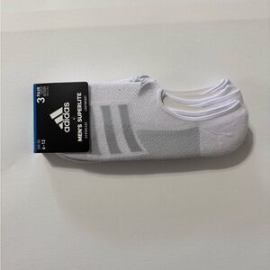 Adidas Men's Superlite No-Show Socks - White